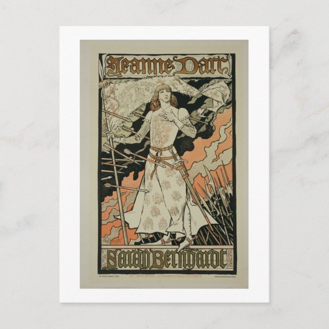Carte Postale Reproduction d'une affiche publicitaire "Jeanne d' (Devant)