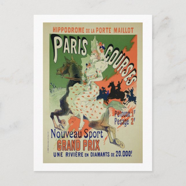 Carte Postale Reproduction d'une affiche publicitaire "Paris Cou (Devant)