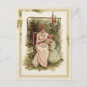 Carte Postale Reproduction Vintage de la mère et de l'enfant