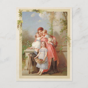 Carte Postale Reproduction vintage de mère et enfants
