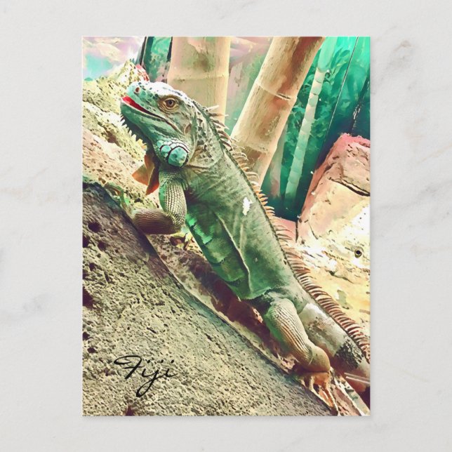 Carte Postale Reptile de lézard fidjien (Devant)