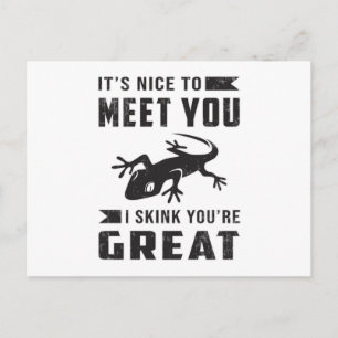 Carte Postale Reptile Gecko Lizard Reptiles Lover Drôle cadeau