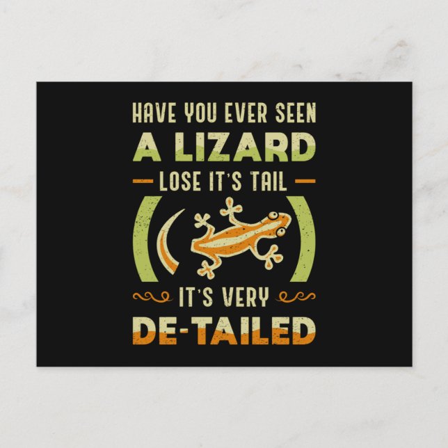 Carte Postale Reptile Lizard Gecko Animal Reptiles Drôle Cadeau (Devant)
