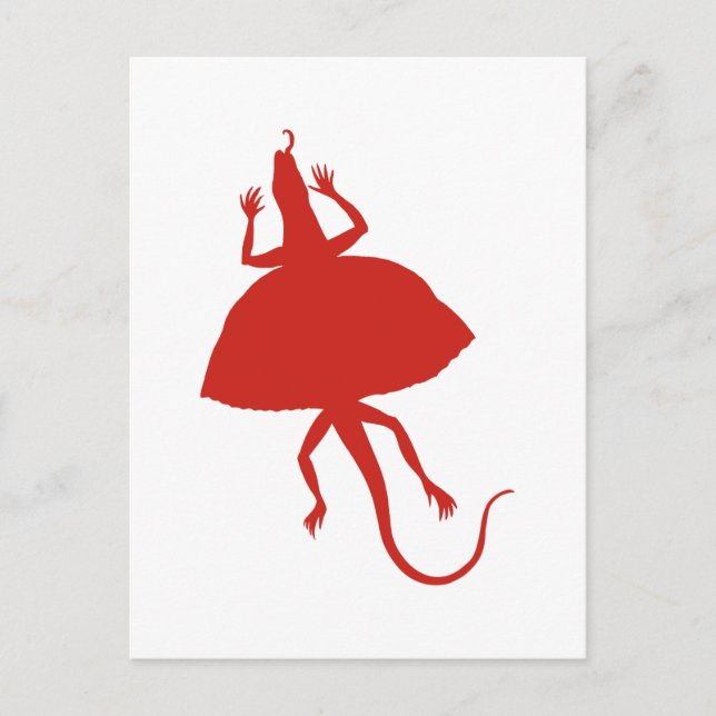 Carte Postale Reptile rouge (Devant)