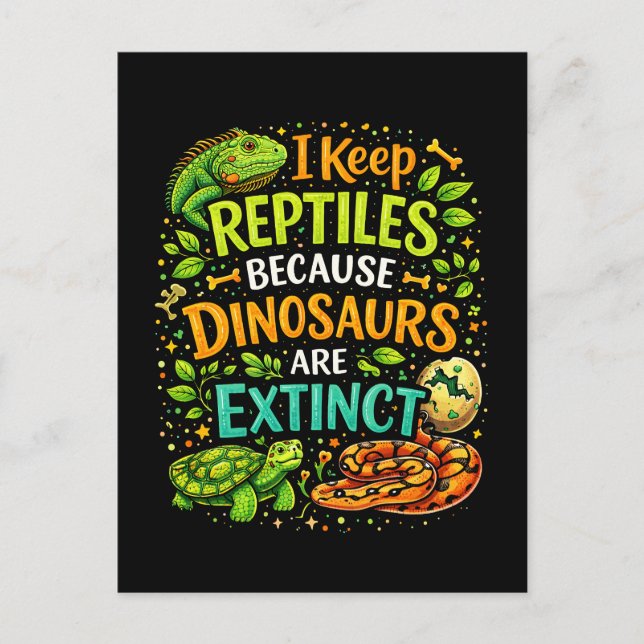 Carte Postale Reptiles Rule (Devant)