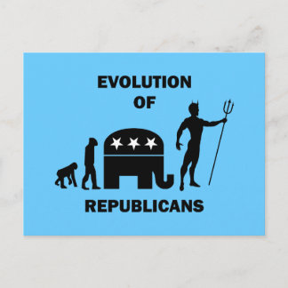 Carte Postale Républicain drôle d'évolution