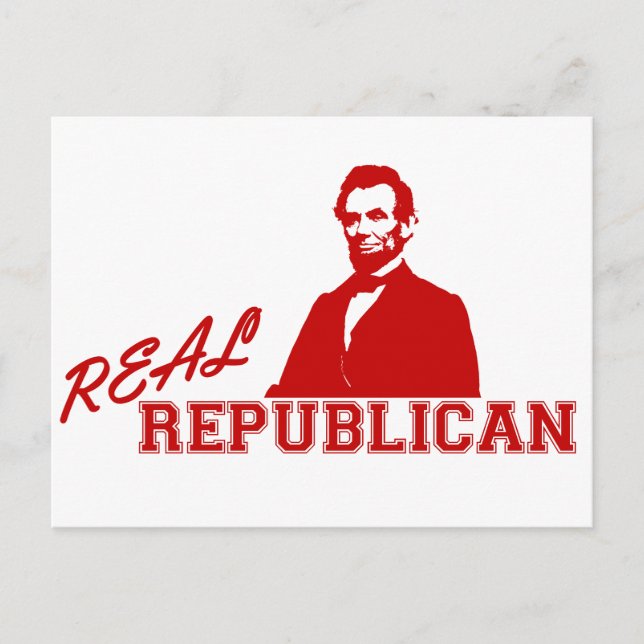 Carte Postale Républicain réel, Lincoln (Devant)