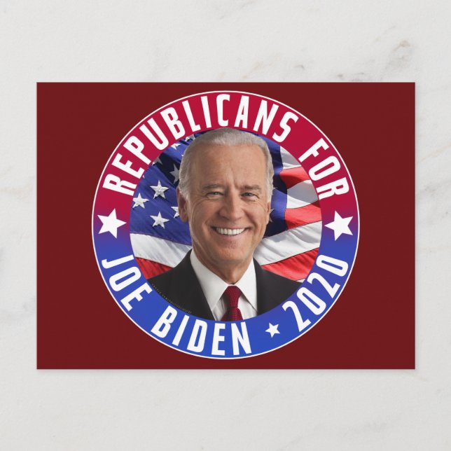 Carte Postale Republicains pour Joe Biden Président des États-Un (Devant)