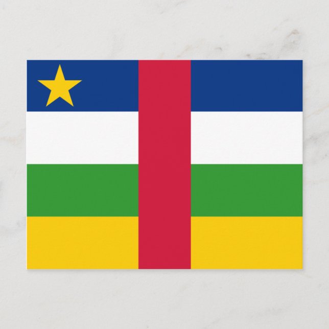 Carte Postale République centrafricaine Drapeau CF (Devant)