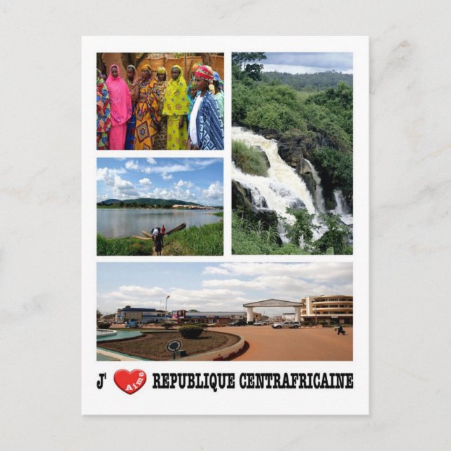 Carte Postale République centrafricaine - I Love - (Devant)