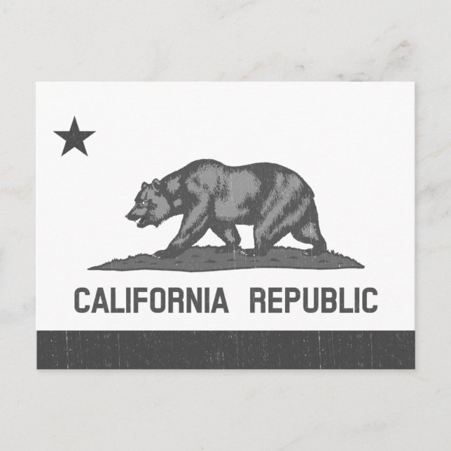 Carte Postale République de Californie (Noir) (Devant)