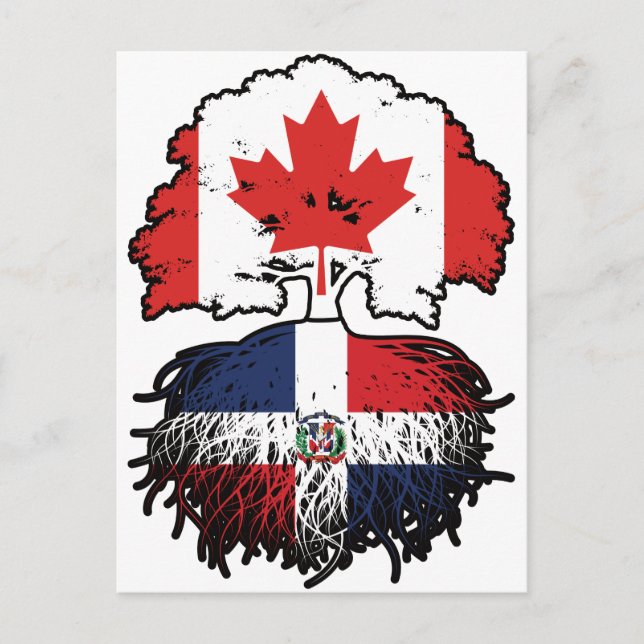 Carte Postale République Dominicaine Arbre du Canada canadien (Devant)