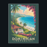 Carte Postale République Dominicaine Illustration de plage Art V<br><div class="desc">République dominicaine dans un style vectoriel. De la détente à Punta Cana à la découverte des rues historiques de Saint-Domingue ou de l'aventure dans les montagnes de Jarabacoa,  cette destination offre un mélange parfait de détente et d'exploration.</div>