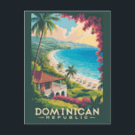 Carte Postale République Dominicaine Illustration de plage Art V<br><div class="desc">République dominicaine dans un style vectoriel. De la détente à Punta Cana à la découverte des rues historiques de Saint-Domingue ou de l'aventure dans les montagnes de Jarabacoa,  cette destination offre un mélange parfait de détente et d'exploration.</div>