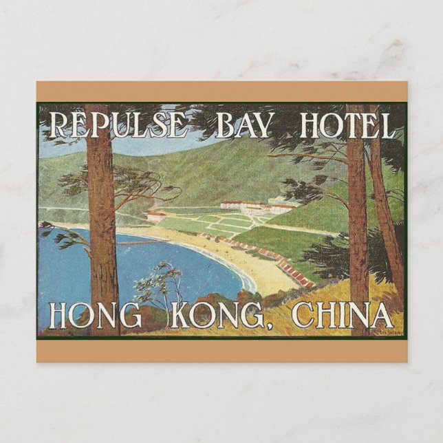 Carte Postale Repulse Bay Hotel Hong Kong, Chine Déco Art Étique (Devant)