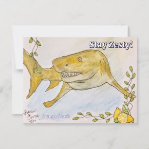 Carte Postale Requin citron