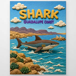 Carte Postale Requin Côte Guadalupe Moderne KlayKoo