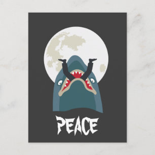 Carte Postale Requin dans la nuit de la lune