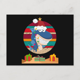 Carte Postale requin de noël