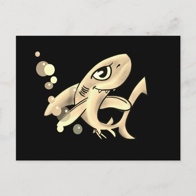 Carte Postale Requin doré souriant (Devant)