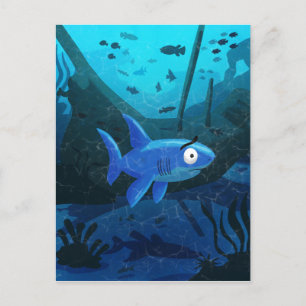 Carte Postale Requin inquiet