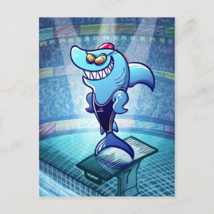 Carte Postale Requin nageur