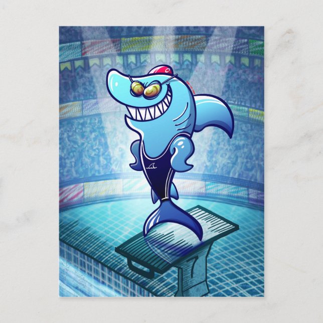 Carte Postale Requin nageur (Devant)