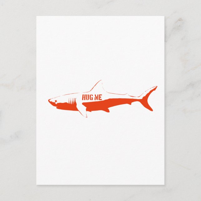 Carte Postale Requin, serrez-moi dans vos bras ! (Devant)