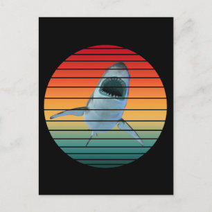 Carte Postale requin style vintage