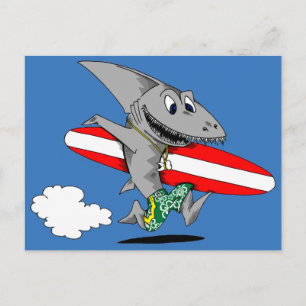 Carte Postale Requin surf