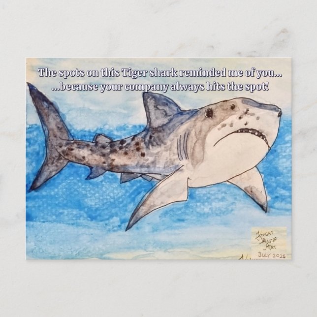 Carte Postale Requin tigre (Devant)