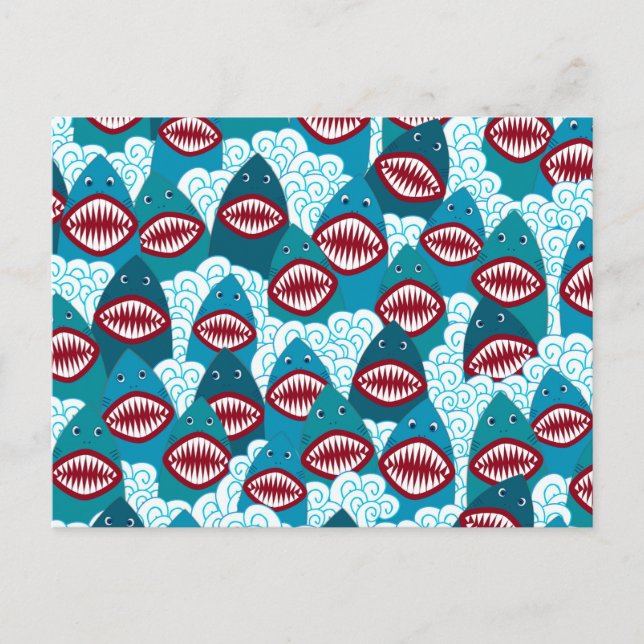 Carte Postale Requins affamés (Devant)