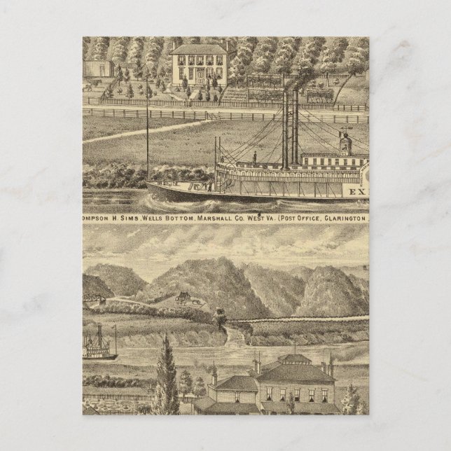Carte Postale Res du regretté Thompson H Sims (Devant)