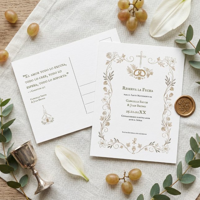 Carte Postale Réserve catholique espagnole la date chrétienne (Créateur téléchargé)