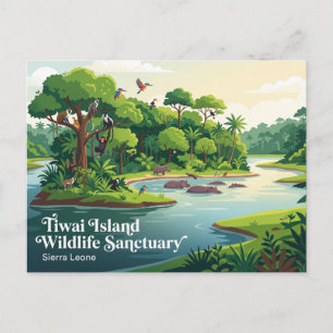 Carte Postale Réserve de faune de l'île de Tiwai en Sierra Leone