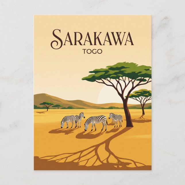Carte Postale Réserve de faune de Sarakawa Togo (Devant)