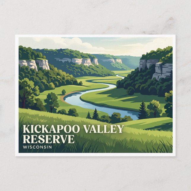 Carte Postale Réserve de la vallée de Kickapoo La Farge (Devant)