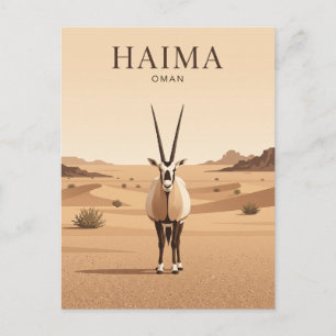 Carte Postale Réserve de l'Oryx arabe Oman