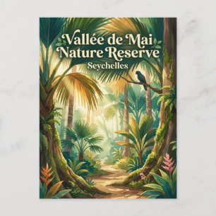 Carte Postale Réserve de Nature de la Vallée de Mai Seychelles