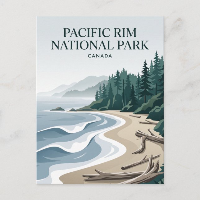 Carte Postale Réserve de parc national Pacific Rim Canada (Devant)