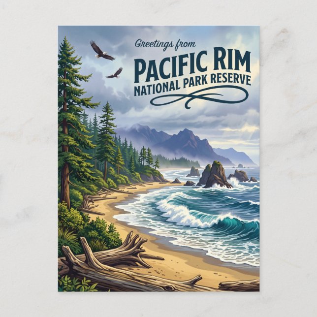 Carte Postale Réserve de parc national Pacific Rim Canada (Devant)