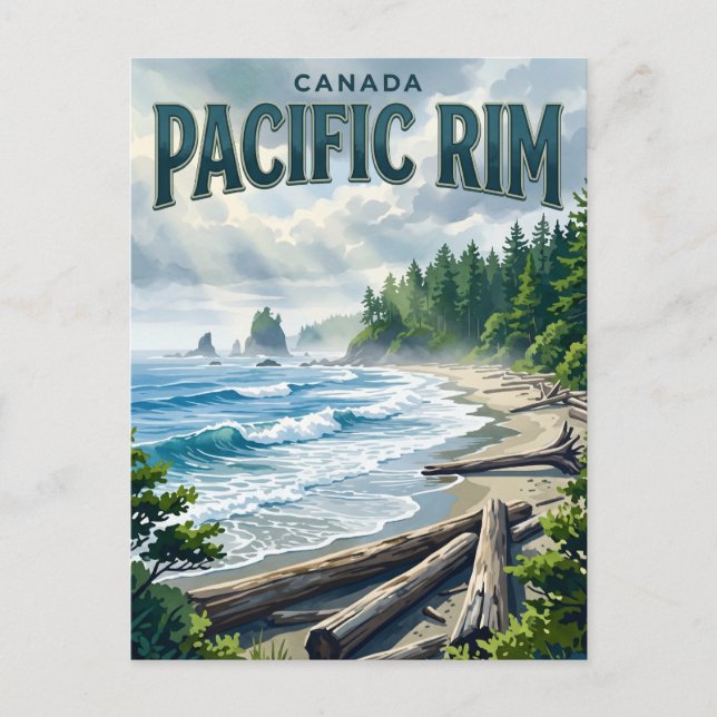 Carte Postale Réserve de parc national Pacific Rim Canada (Devant)