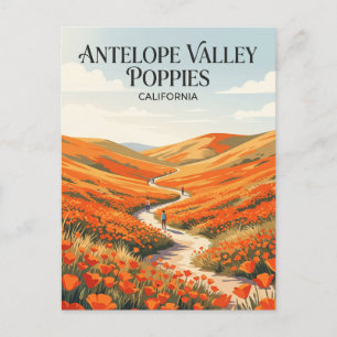 Carte Postale Réserve de Pavot de Californie de Antelope Valley 