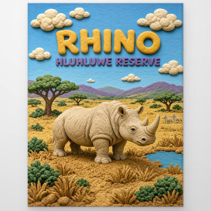 Carte Postale Réserve de rhinocéros Hluhluwe Moderne KlayKoo