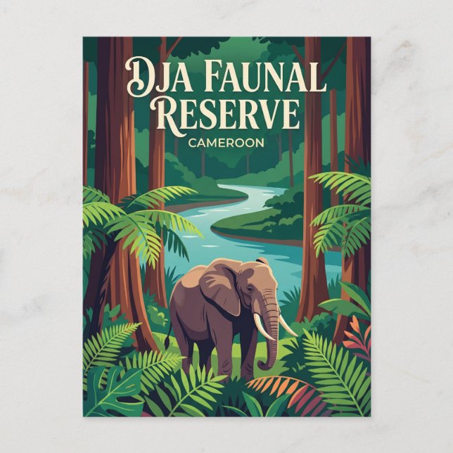 Carte Postale Réserve faunique de Dja Cameroun (Devant)