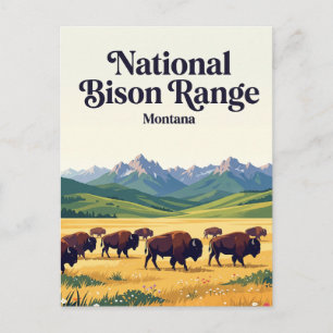 Carte Postale Réserve nationale de bison Montana