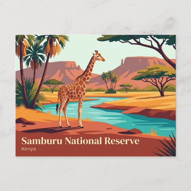 Carte Postale Réserve nationale de Samburu Kenya (Devant)