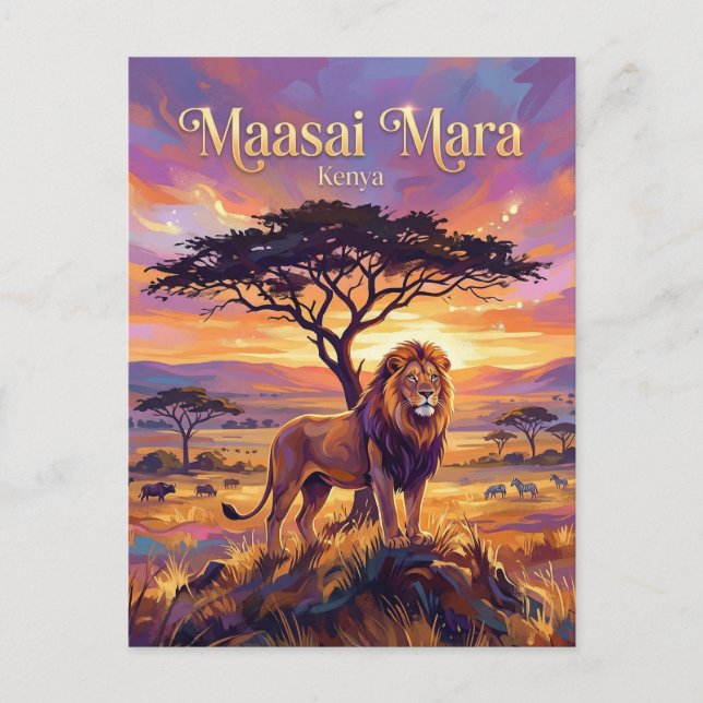 Carte Postale Réserve nationale du Maasai Mara Kenya (Devant)