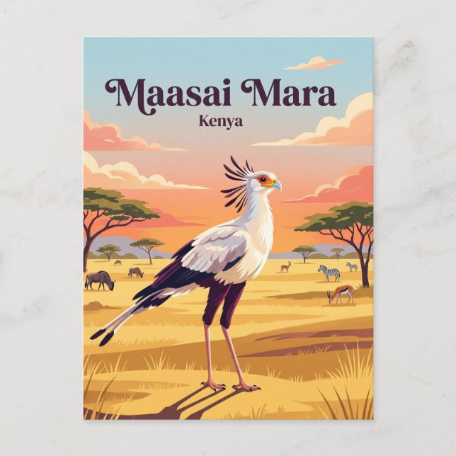 Carte Postale Réserve nationale du Maasai Mara Kenya (Devant)