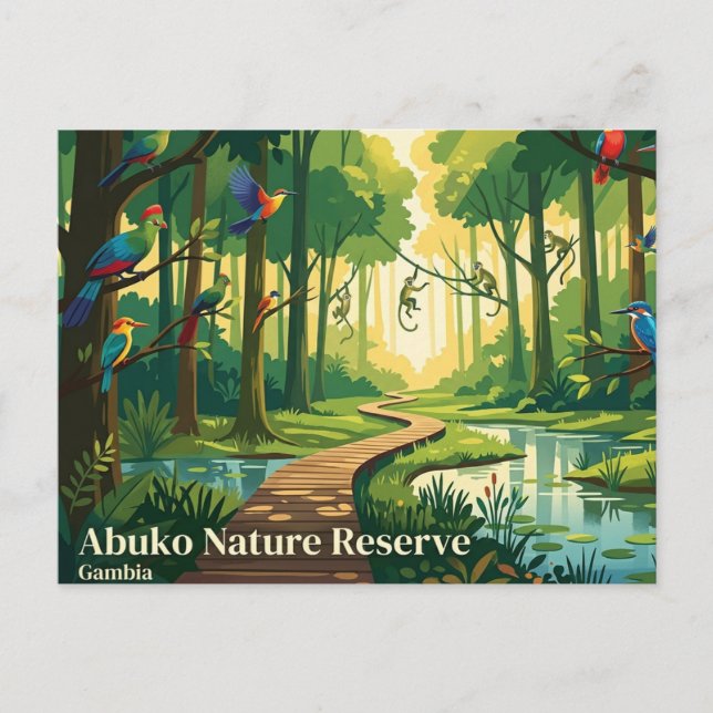 Carte Postale Réserve naturelle d'Abuko Gambie (Devant)